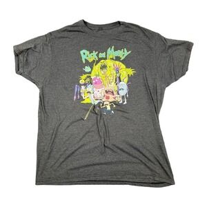 Rick and Morty Adult Swim Graphic T-Shirt XL Gray Ripple Junction Monsters 2019